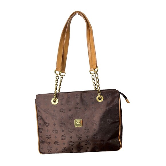 MCM Handbags - MCM Authentic Leather And Nylon Shoulder Bag Tote Purse